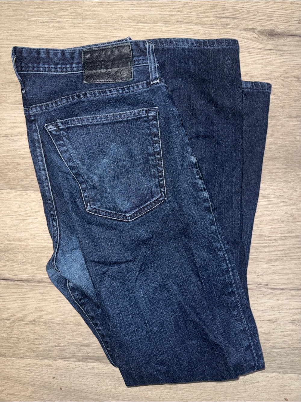 Ag Adriano Goldschmied Men's Straight Dark Indigo Jeans